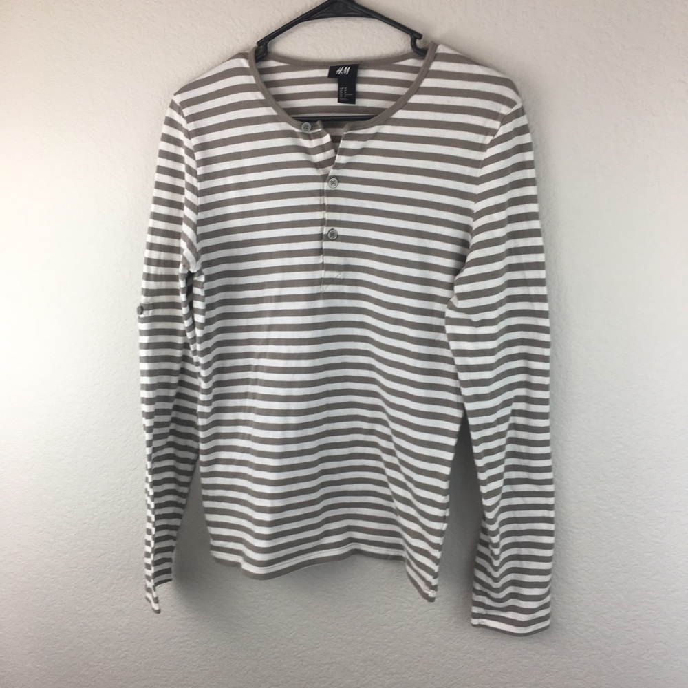 H&M Striped Women’s Long Sleeve Top Sz Medium